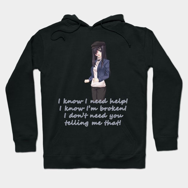 Hanako - Katawa Shoujo ( Quote ) Hoodie by LoveLynx